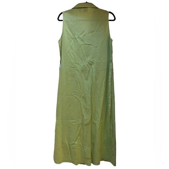 Erika Embroidered Maxi dress in lime green. Size M - Picture 3 of 5